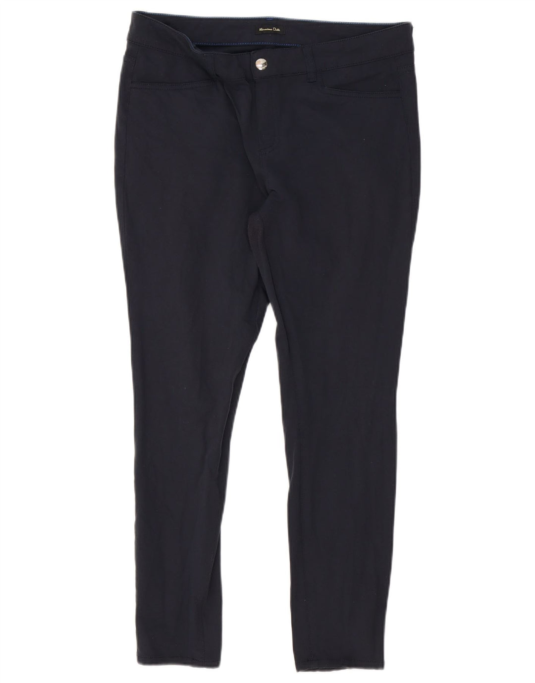 MASSIMO DUTTI Womens Crop Casual Trousers EU 42 Large W32 L26 Navy Blue