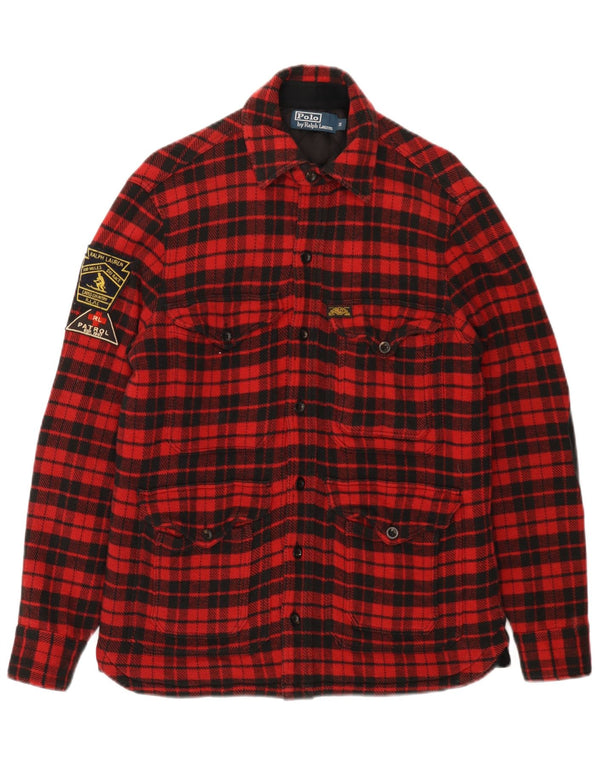 Polo Ralph Lauren Mens Graphic Lumberjack Flannel Shirt Small Red Check