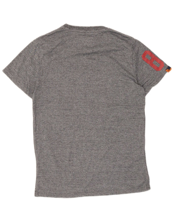 Superdry Mens Retro Graphic T-Shirt Top Medium Grey Flecked