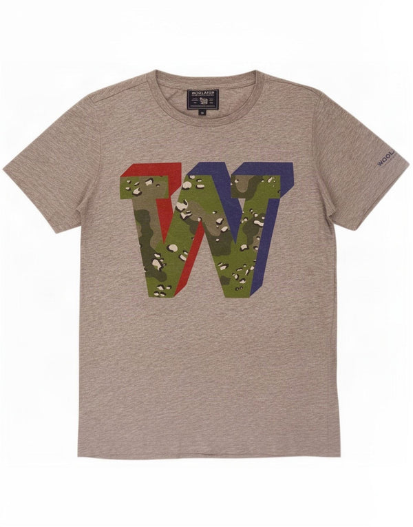 Woolrich Boys Graphic T-Shirt Top 11-12 Years Grey Flecked Cotton