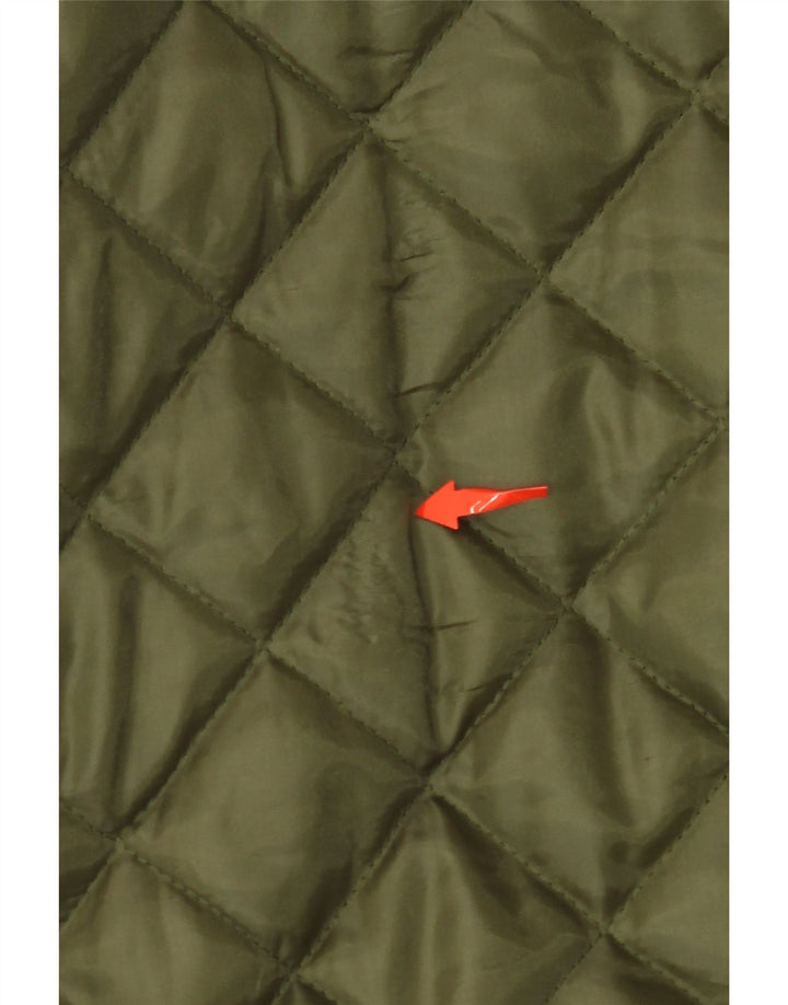 VINTAGE Mens Quilted Jacket UK 42 XL Khaki Polyester