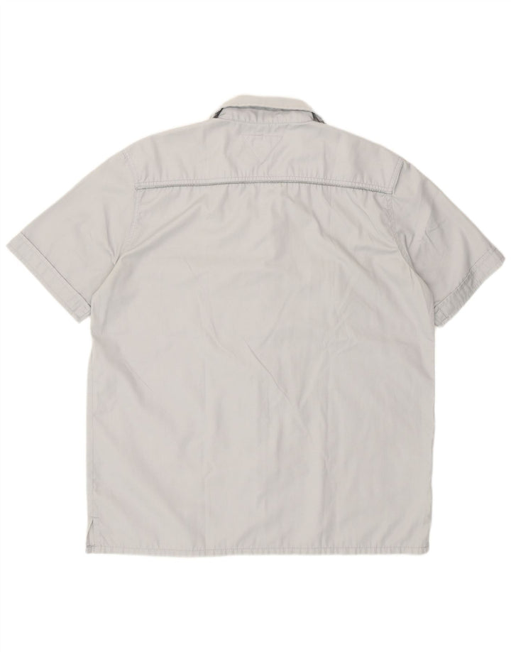 Meltin' Pot Mens Short Sleeve Shirt XL Grey Polyester