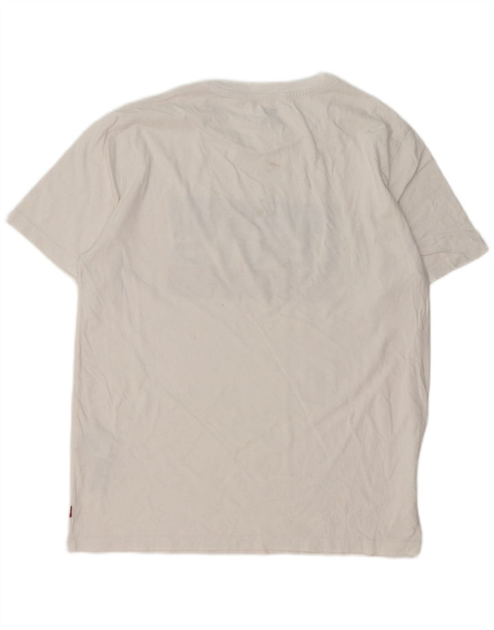 Levi's Mens Graphic T-Shirt Top Medium White Cotton