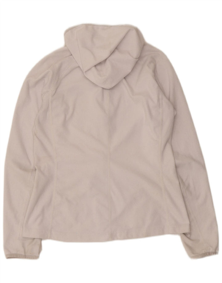 The North Face Womens Hooded Fleece Jacket UK 12 Medium White Polyester