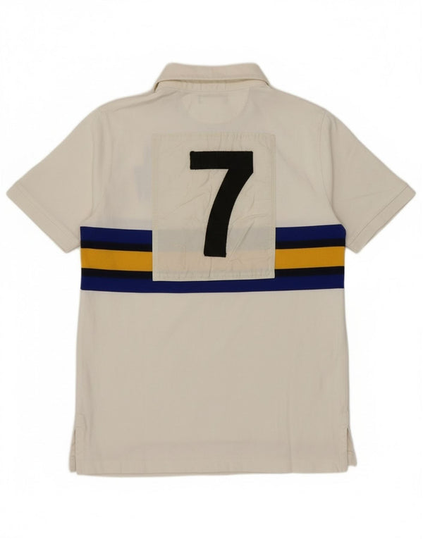 Polo Ralph Lauren Boys Polo Shirt 10-11 Years Medium White Striped