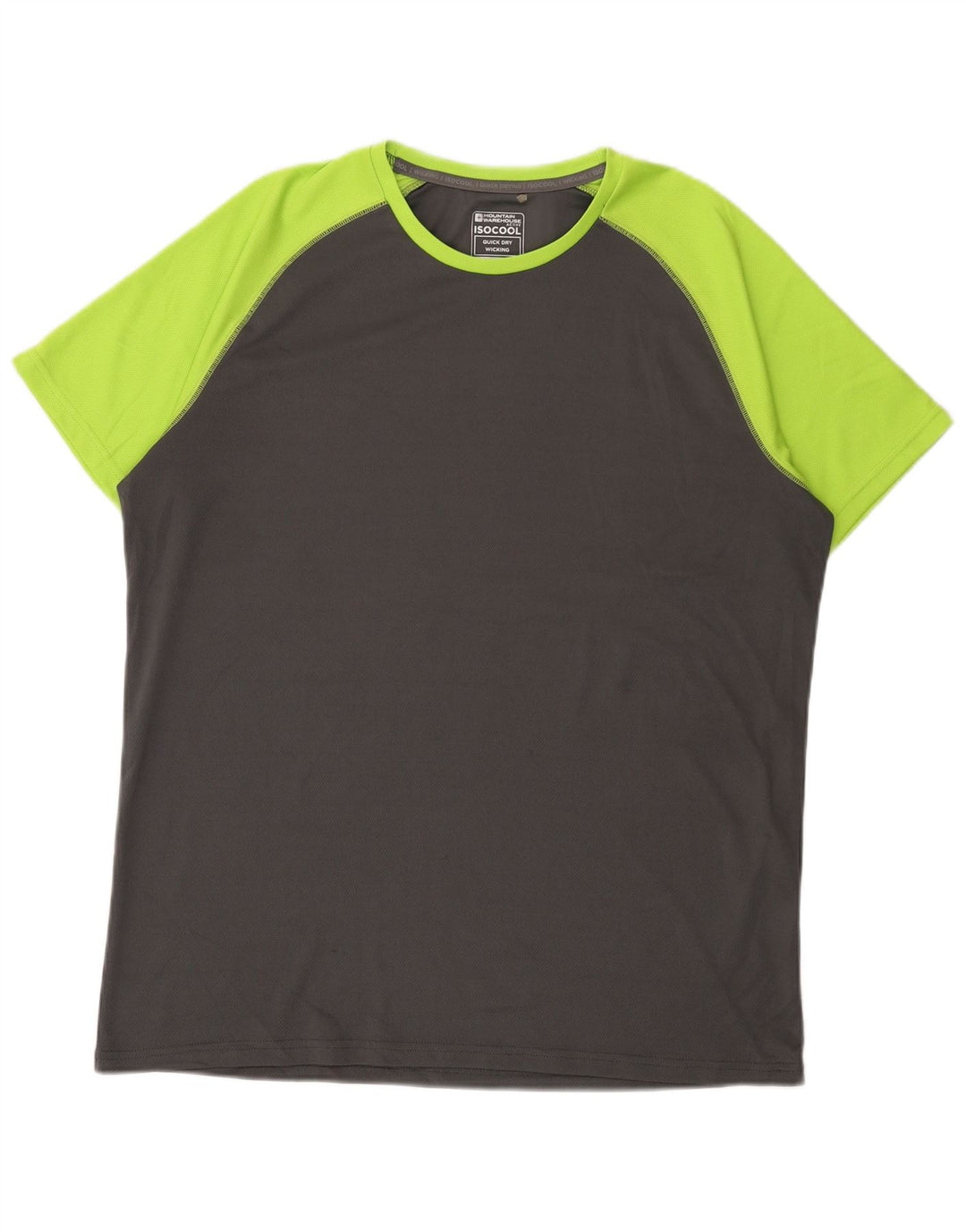 Mountain Warehouse Mens T-Shirt Top XL Grey Colourblock Polyester