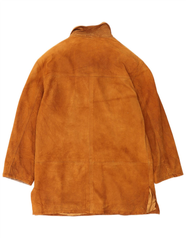 Vintage Womens Suede Jacket IT 42 Medium Brown Leather