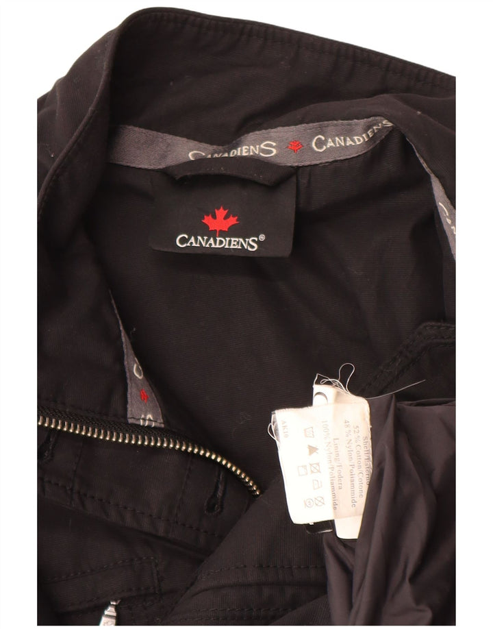 Canadiens Womens Utility Jacket IT 42 Medium Black Cotton