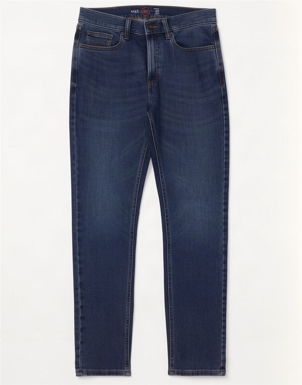 Marks & Spencer Mens Slim Jeans W30 L29 Blue Cotton