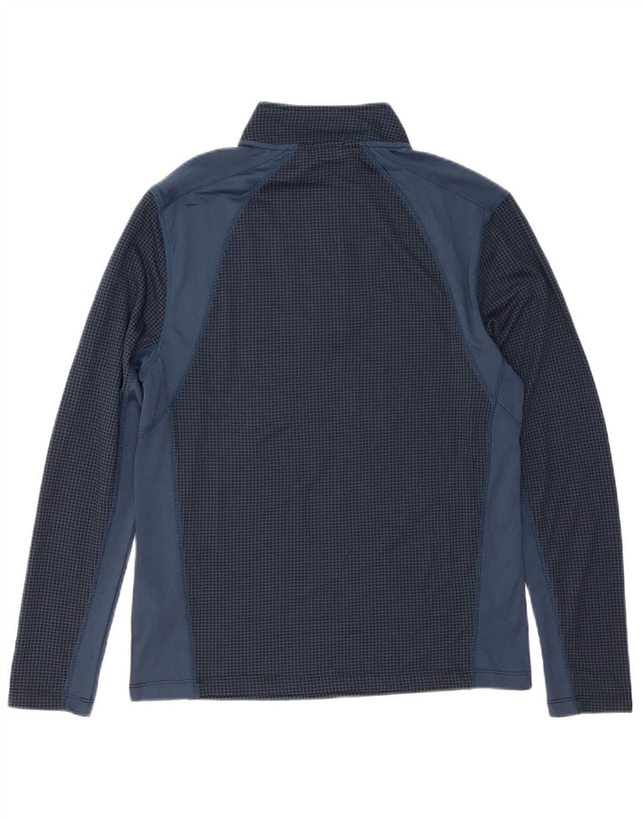 Calvin Klein Mens Pullover Tracksuit Top Medium Navy Blue Colourblock