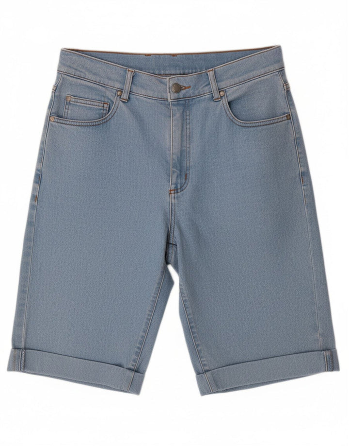 JOHN BANER Mens Denim Shorts W32 Medium Blue Cotton