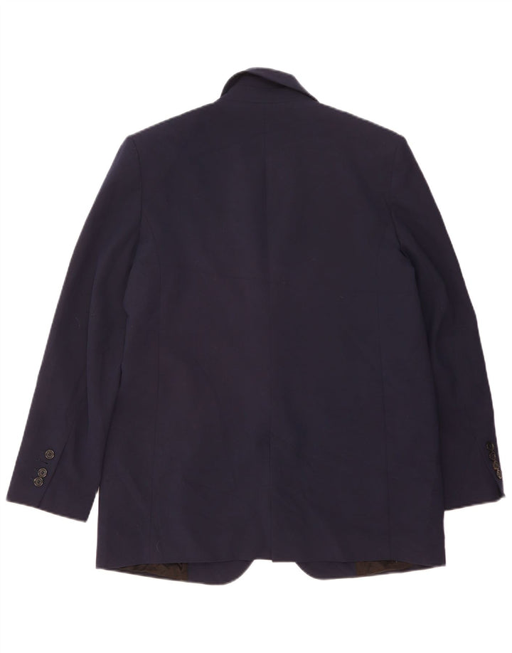 Zara Womens 1 Button Oversized Blazer Jacket UK 10 Small Navy Blue