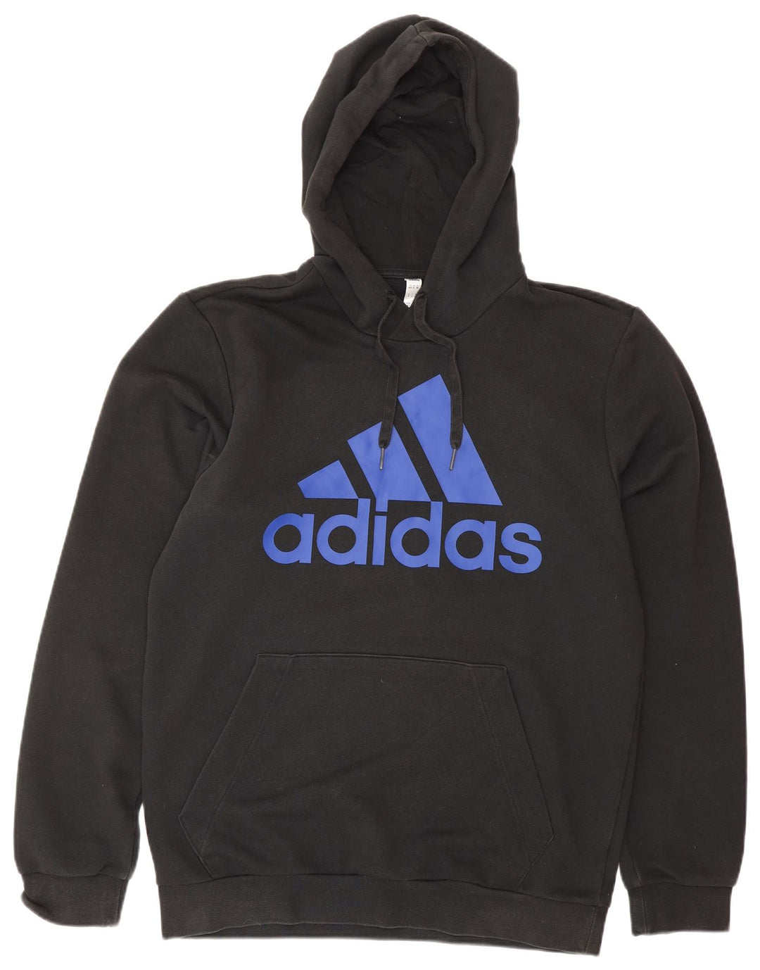 ADIDAS Mens Graphic Hoodie Jumper UK 40/42 Medium Black Cotton