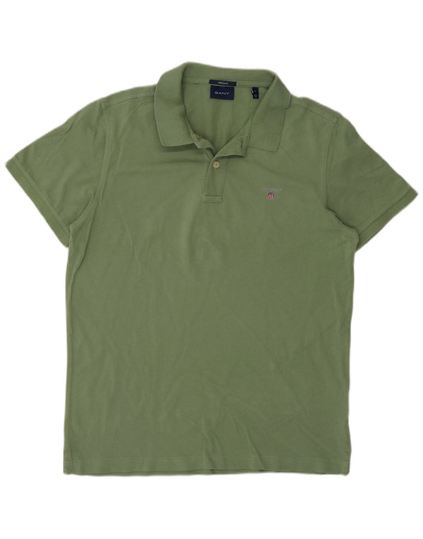 Gant Mens Short Sleeve Regular Fit Polo Shirt Large Green Cotton