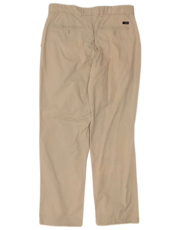 Zara Mens Straight Chino Trousers EU 42 Large W32 L30 Beige