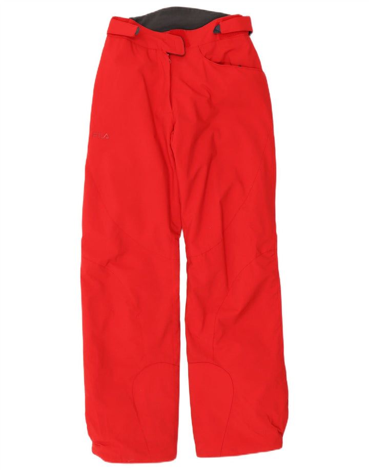Fila Womens Ski Trousers UK 10 Small Red Polyamide