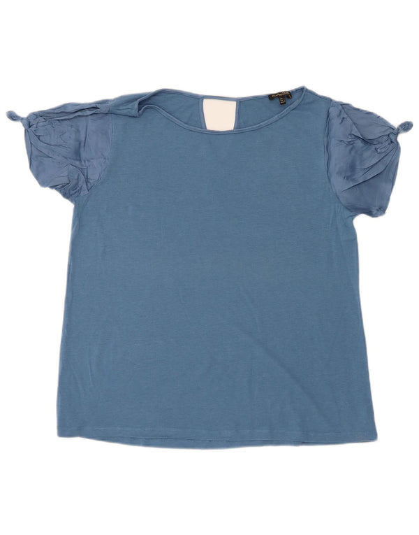 Massimo Dutti Womens T-Shirt Top UK 14 Large Blue