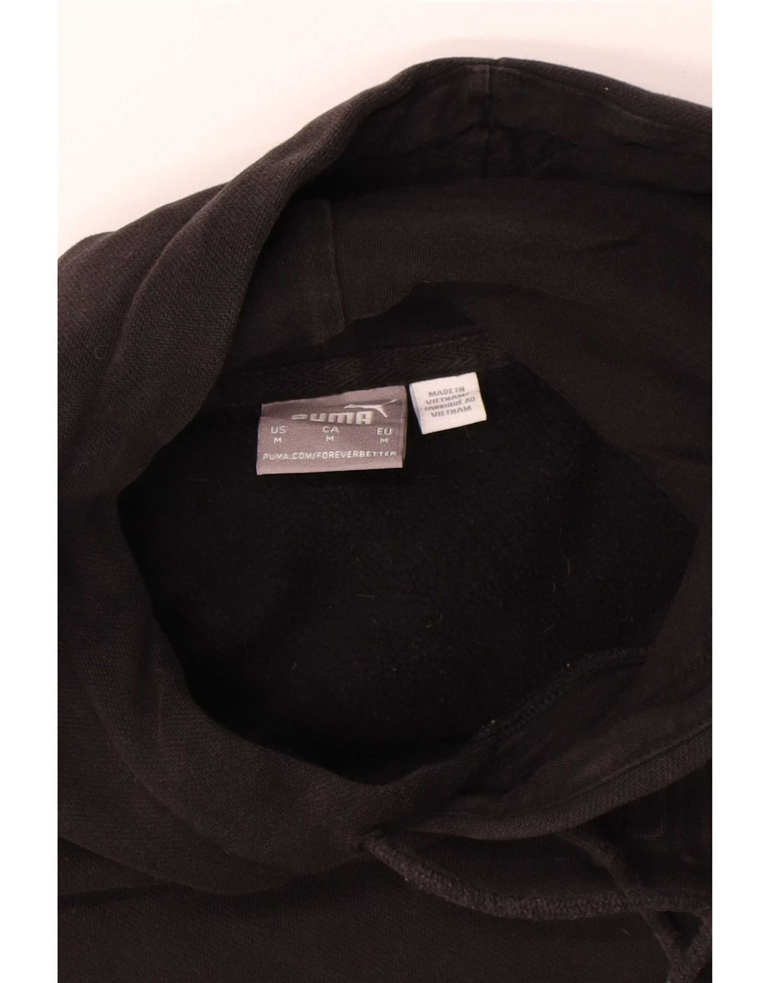 Puma Mens Hoodie Jumper Medium Black Cotton