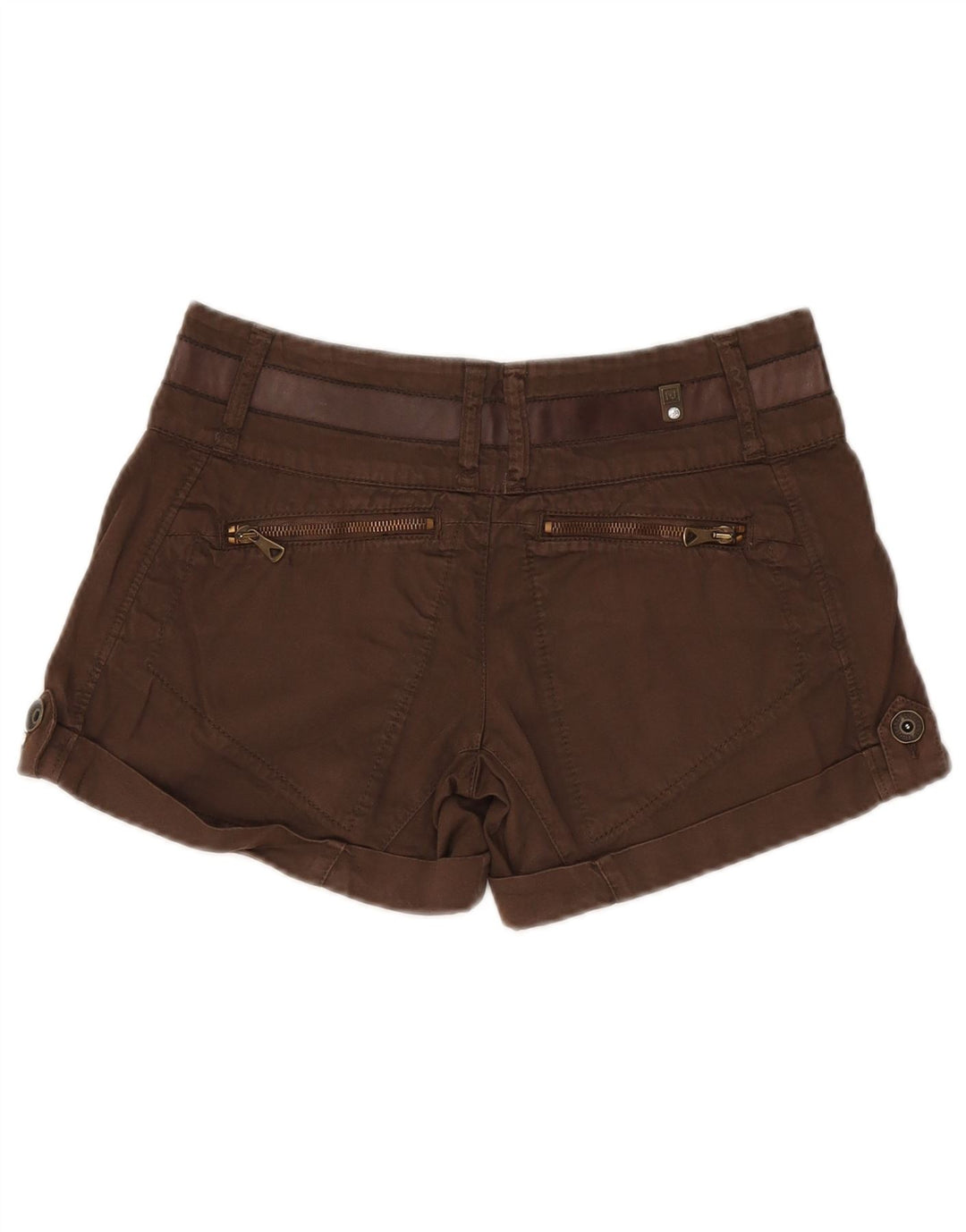 Liu Jo Womens Casual Shorts W28 Medium  Brown Cotton