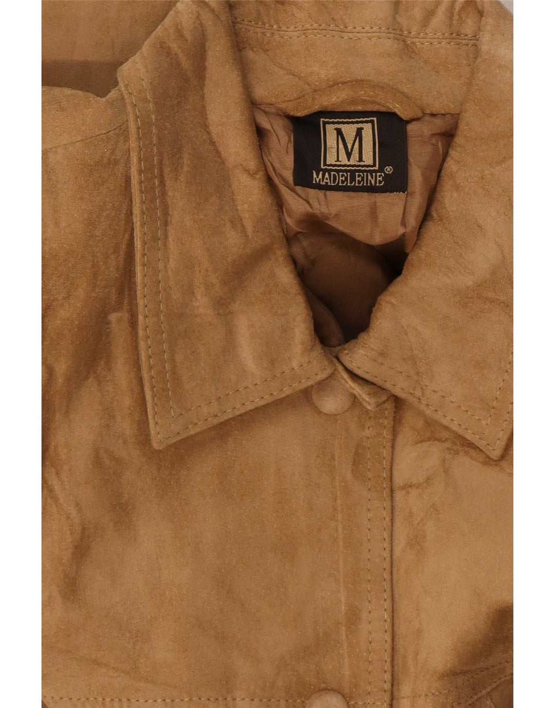 Madeleine Womens Suede Jacket UK 14 Large Beige Leather