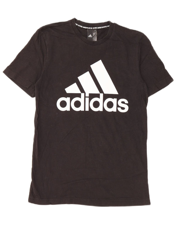 Adidas Mens Graphic T-Shirt Top Small Black Cotton
