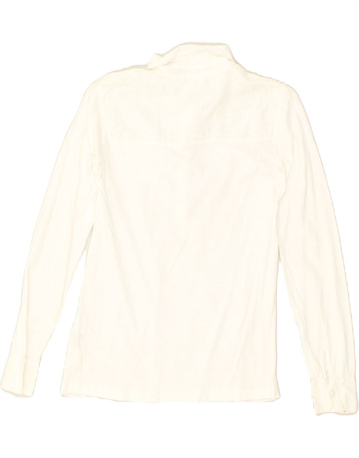 NORTH SAILS Womens Pullover Shirt UK 8 Small White Cotton | Vintage North Sails | Thrift | Second-Hand North Sails | Used Clothing | Messina Hembry 