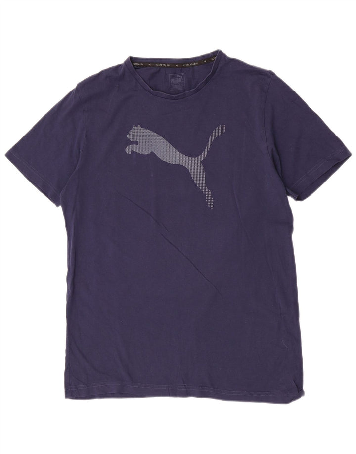 Puma Mens Graphic T-Shirt Top Large Navy Blue