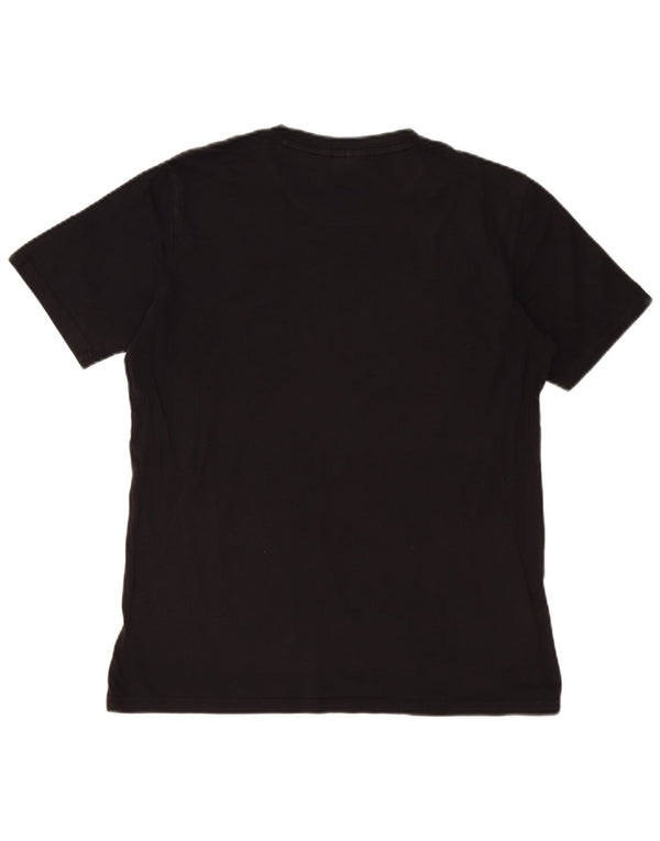 Champion Mens T-Shirt Top Medium Black