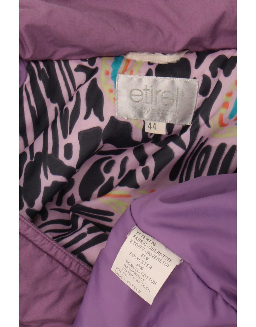 Etirel Womens Oversized Windbreaker Coat IT 44 Medium Purple Polyester