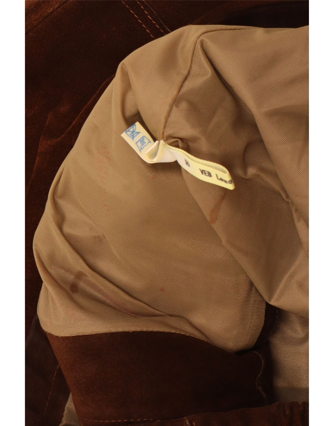 Vintage Mens Suede Jacket IT 50 Large Brown