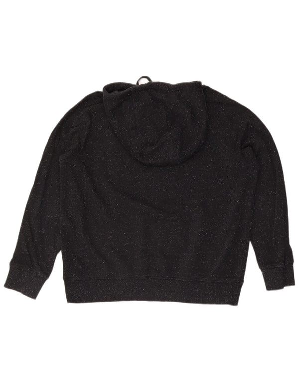 Under Armour Womens Graphic Hoodie Jumper UK 14 Medium Black Flecked