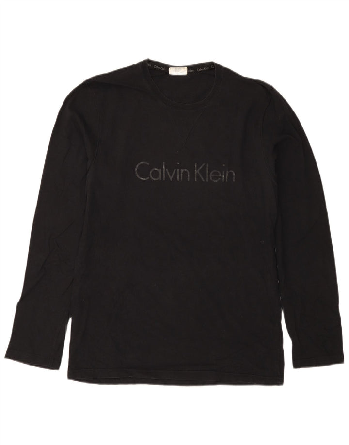 Calvin Klein Mens Graphic Top Long Sleeve Small Black