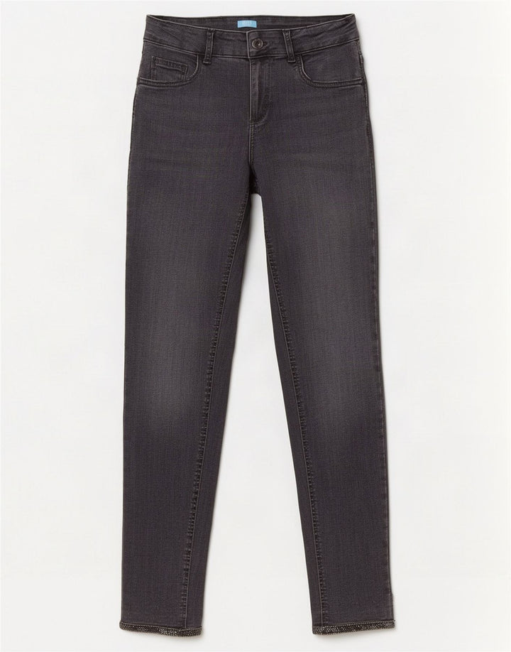 Liu Jo Womens Slim Jeans W30 L28 Grey Cotton