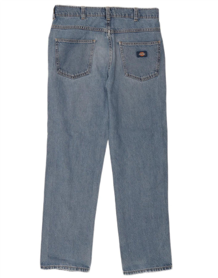 DICKIES Womens Straight Jeans W28 L30  Blue Cotton