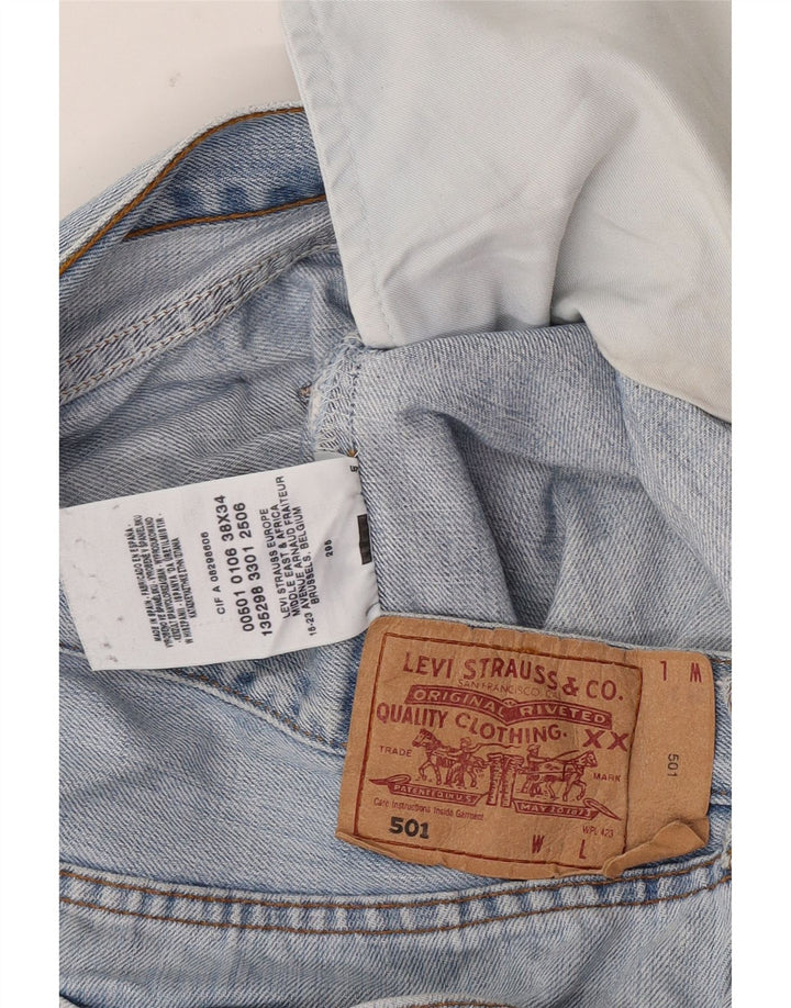 Levi's Mens 501 Straight Jeans W38 L34 Blue Cotton
