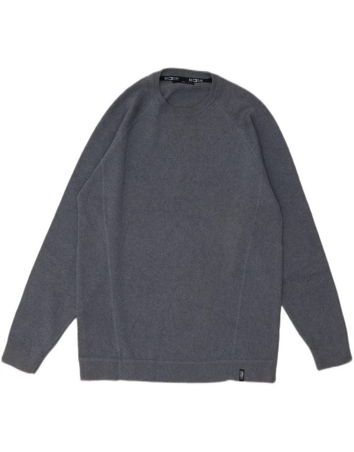 Marks & Spencer Mens Blue Harbour Crew Neck Jumper Sweater Medium Blue