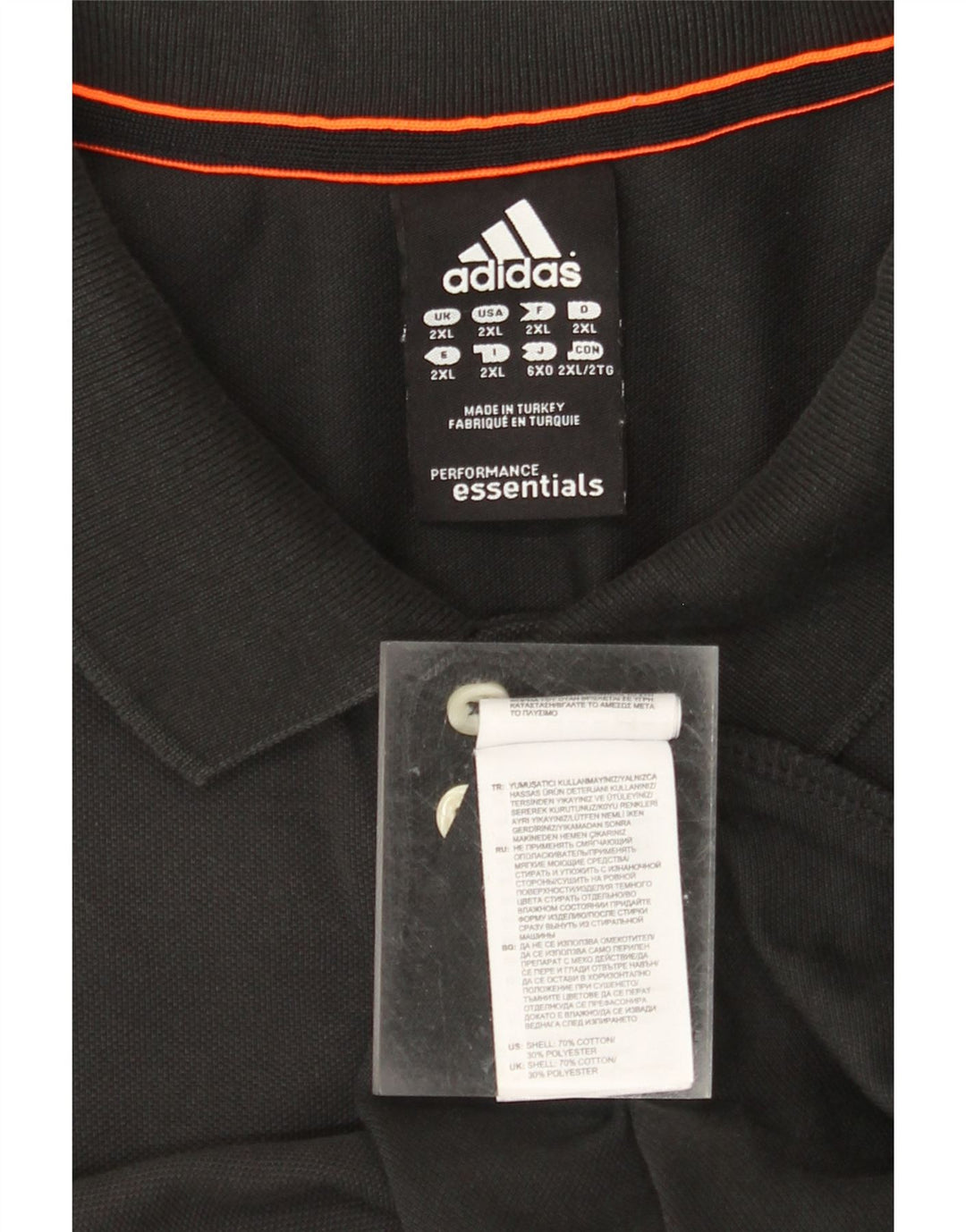ADIDAS Mens Climalite Polo Shirt 2XL Black Cotton