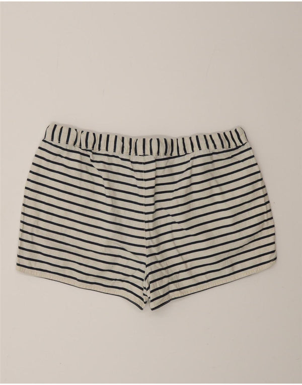 J. CREW Womens Hot Pants Medium W30  Off White Striped Linen