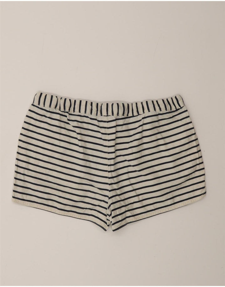 J. CREW Womens Hot Pants Medium W30  Off White Striped Linen