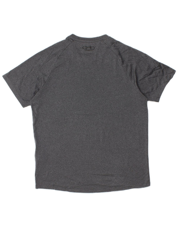 UNDER ARMOUR Mens T-Shirt Top Small Grey Flecked Polyester