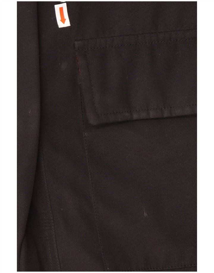 TOMMY HILFIGER Womens Windbreaker Coat UK 16 Large Black Polyester