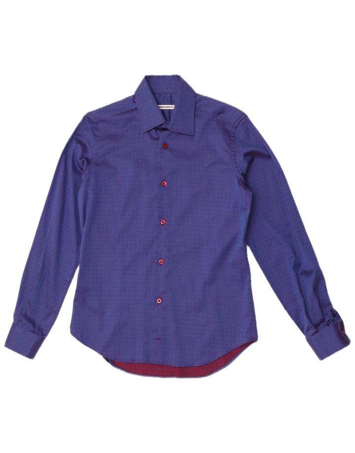 Naracamicie Mens Shirt XS Blue Spotted Cotton