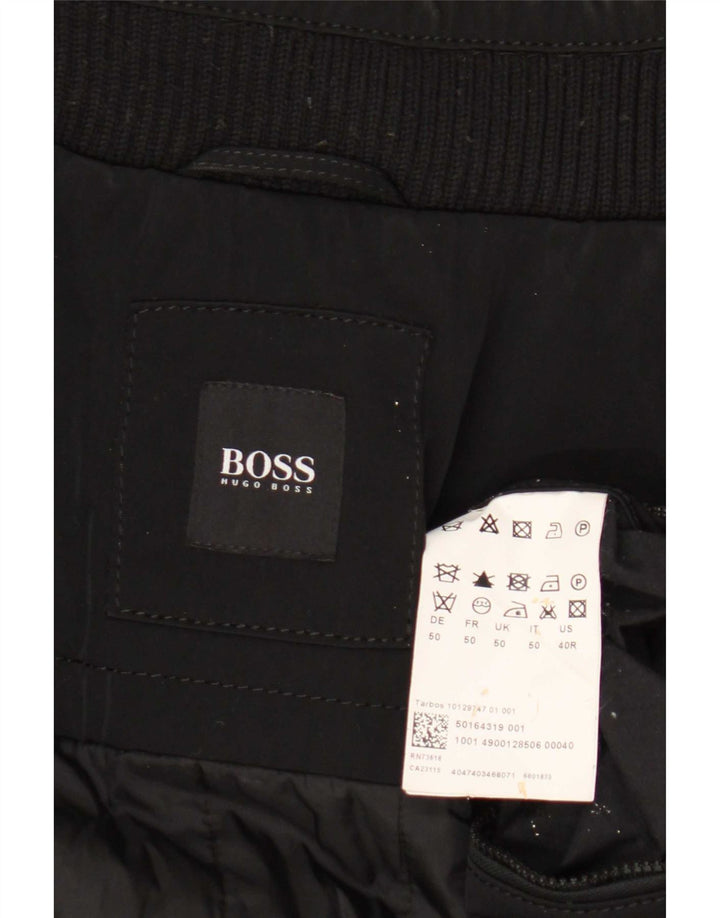 Hugo Boss Mens Utility Jacket IT 50 Large Black Polyester