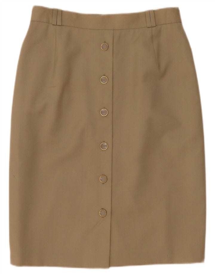 Bianca Womens Straight Skirt EU 40 Medium W28  Beige New Wool