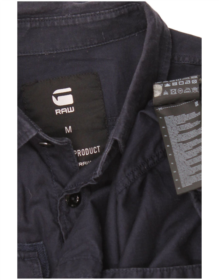 G-Star Mens Shirt Medium Navy Blue Cotton