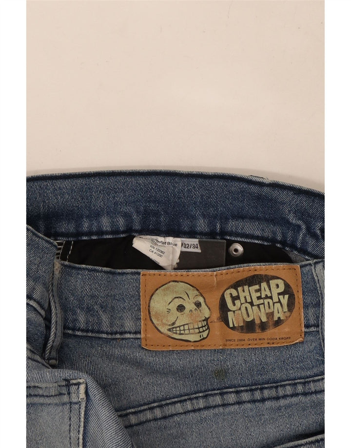 CHEAP MONDAY Womens Skinny Jeans W32 L34 Blue Cotton