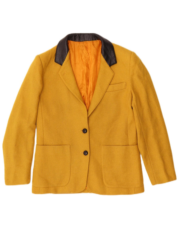 PENNY BLACK Womens 2 Button Blazer Jacket UK 10 Small Yellow Colourblock