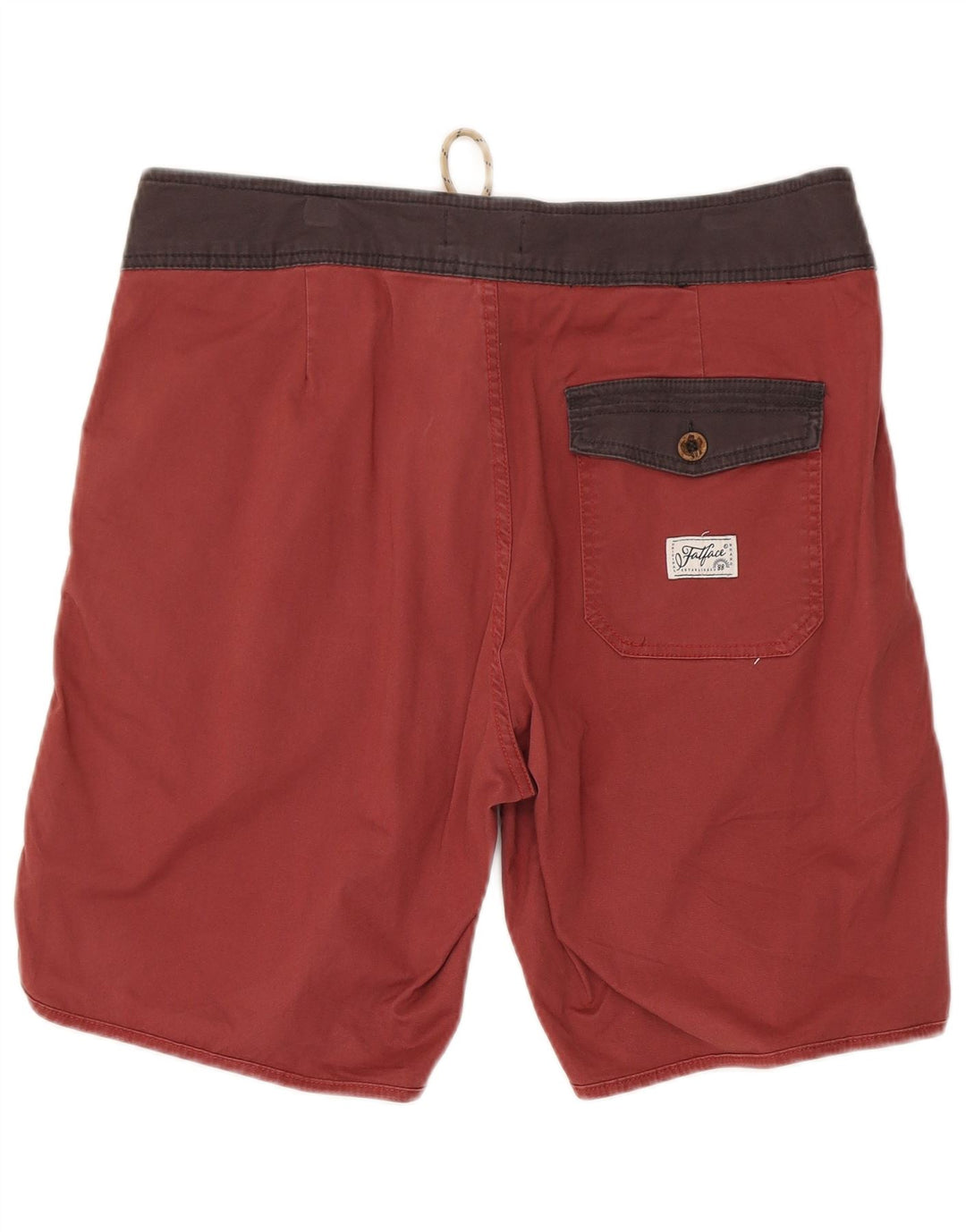 Fat Face Mens Swimming Shorts Medium Red Colourblock Cotton