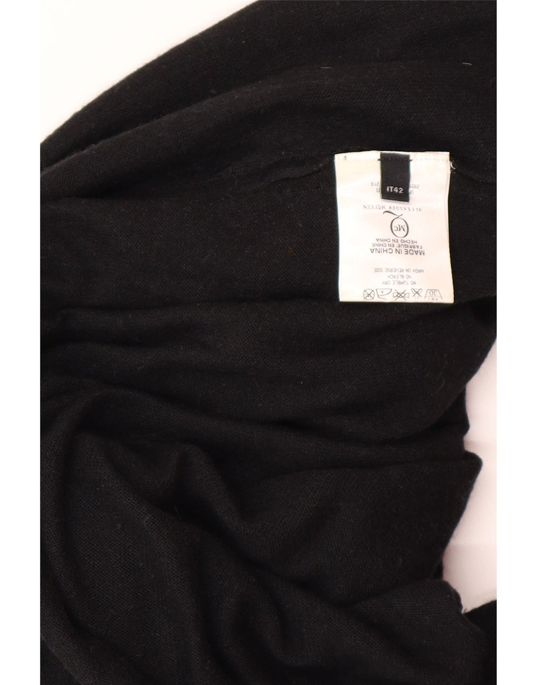 ALEXANDER MCQUEEN Womens Jumper Dress IT 42 Medium Black Viscose Designer