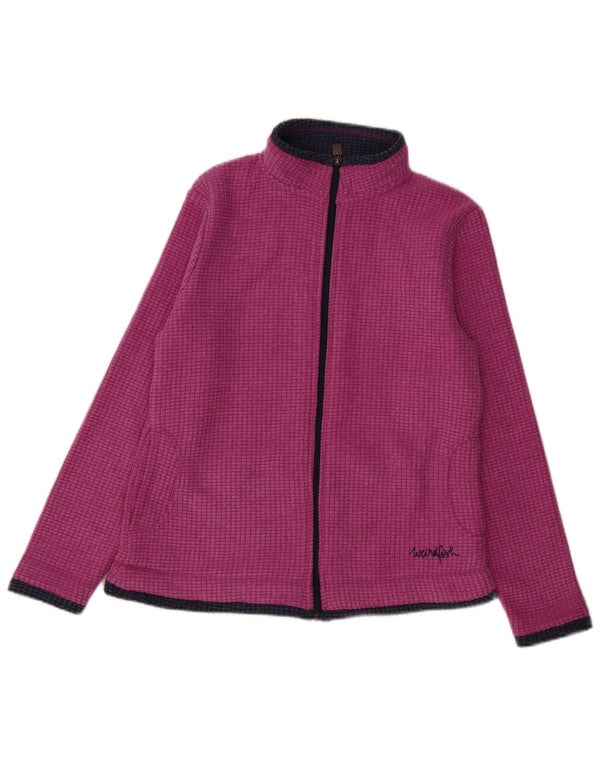 Weird Fish Womens Fleece Jacket UK 14 Large Purple Polyester